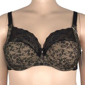 Elomi Tia Underwire Bandless Bra UK 40E US 40DDD EL4280